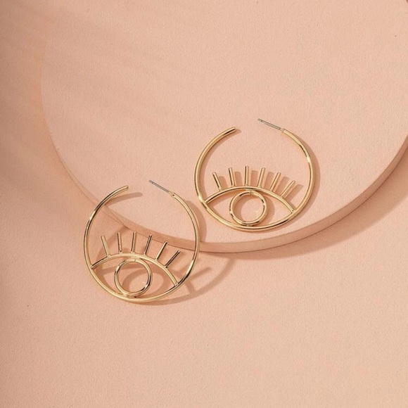 ShopAllThings Jewelry - 3/$30 💛 Evil Eye Hoop Earrings